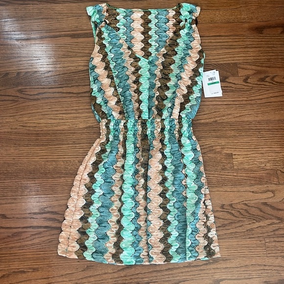 Becca Manu Bay Grass Plunge Dress Size L New With Tag - Picture 6 of 16